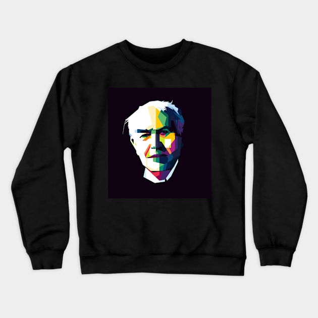 Thomas Edison Crewneck Sweatshirt by WPAP46